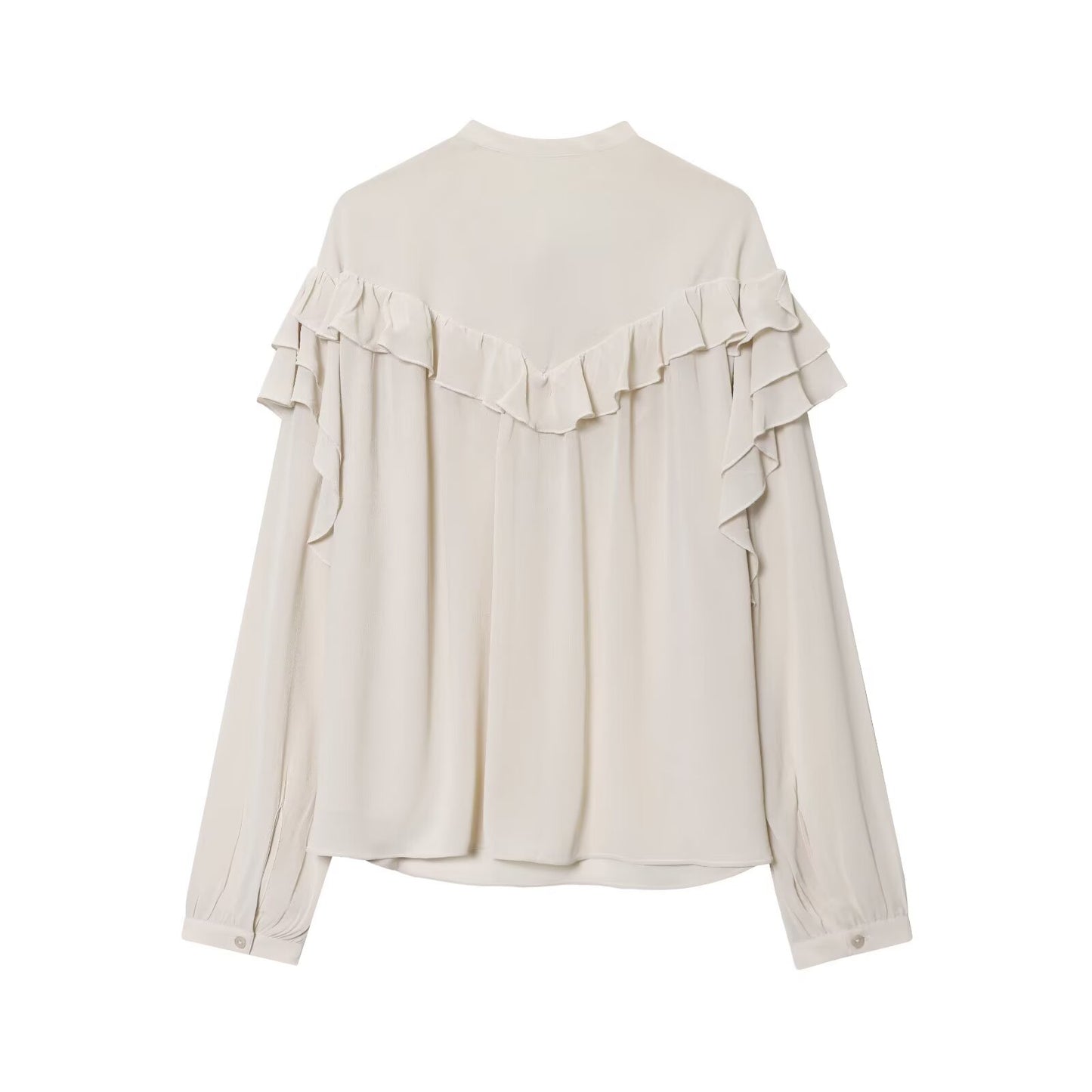 Women's new bow decoration loose layered decoration shirt