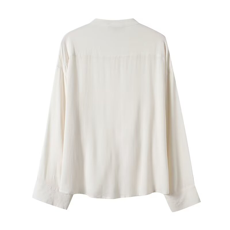 Women's New Chinese Style O Neck Long-Sleeved Shirt