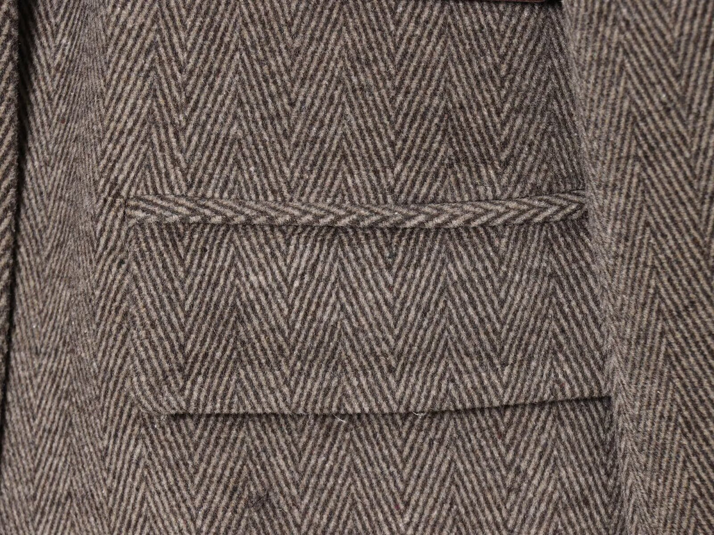 Women's with Belt herringbone diagonal Blazer Coat