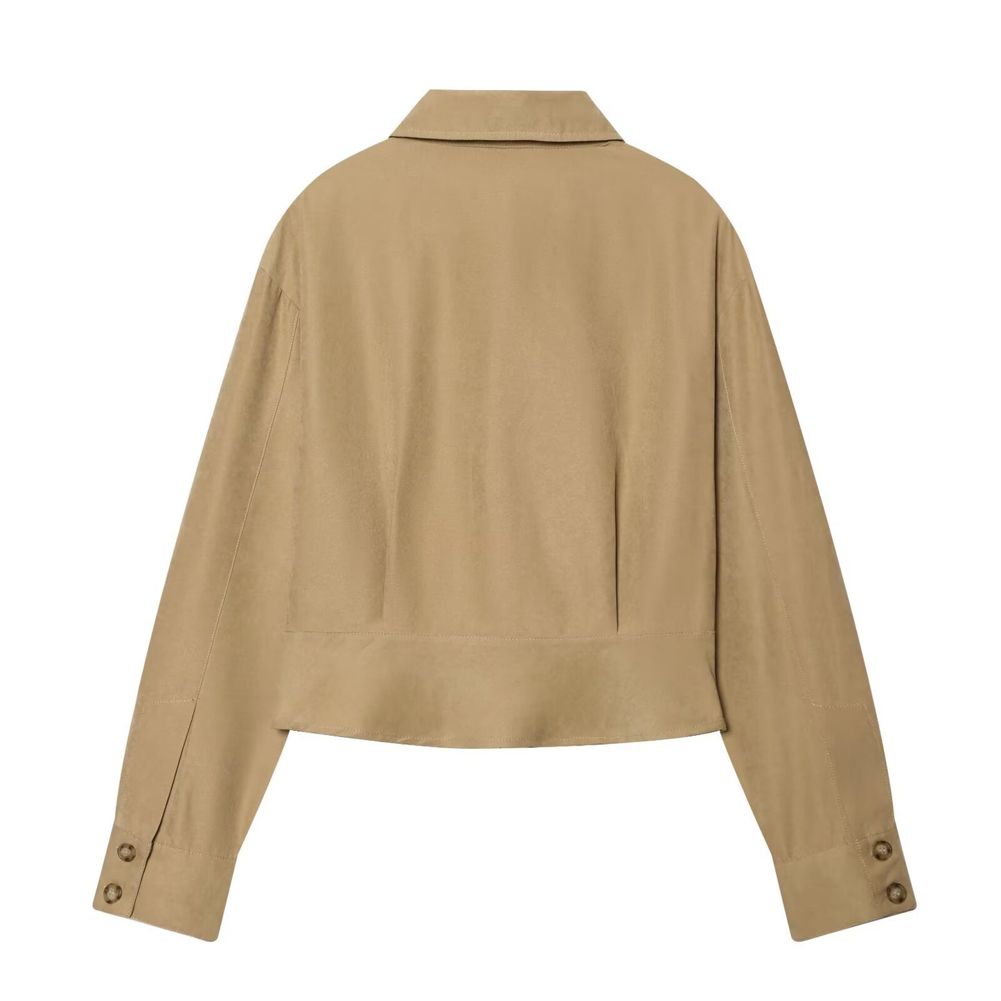 Women's soft texture slim lapel shirt