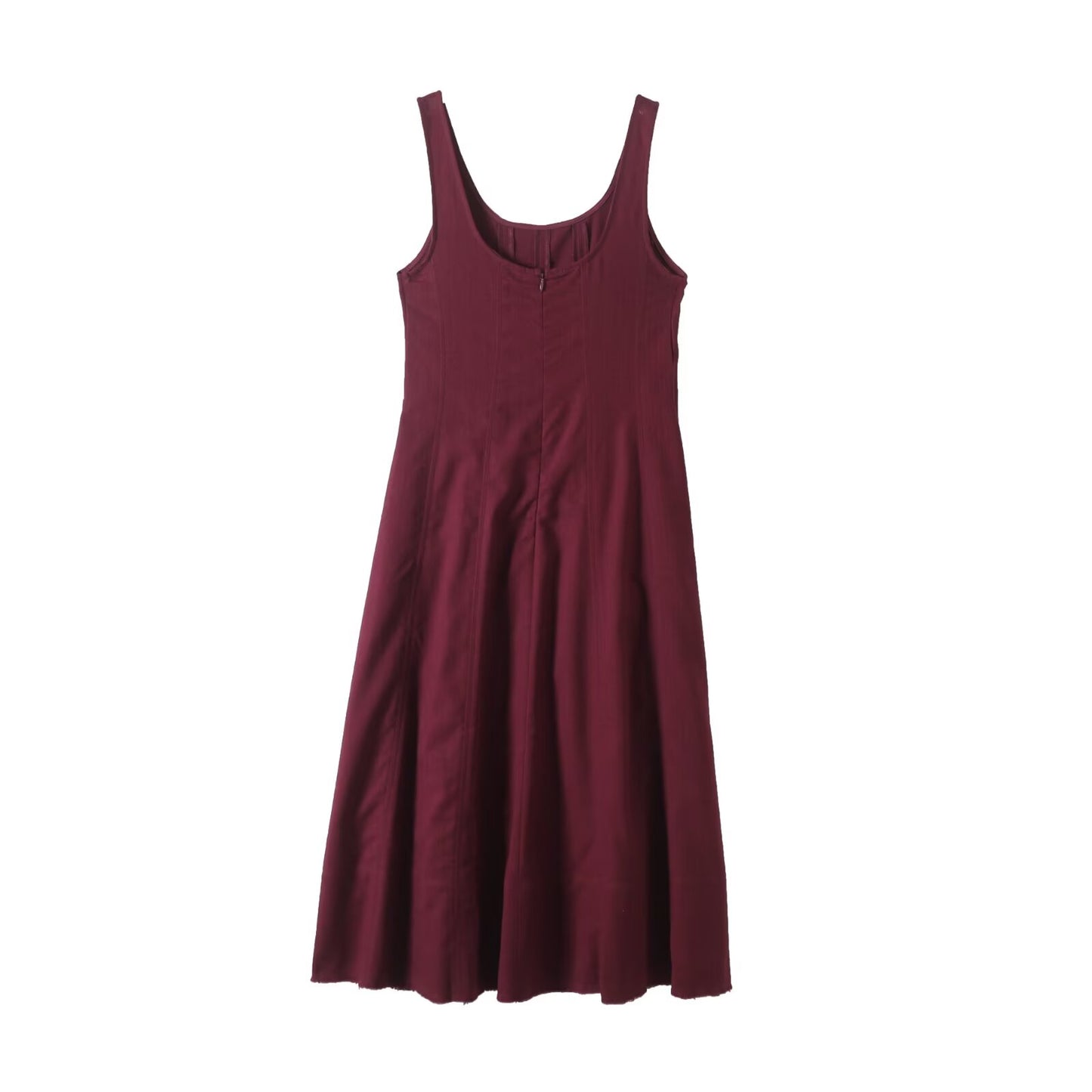 Women's Fashion Leisure draped Linen blend Vest Style Midi Dress
