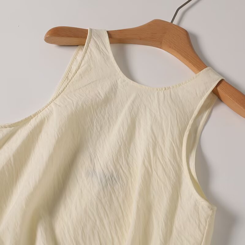 Women's 2025 new fashion sleeveless vest style cake dress
