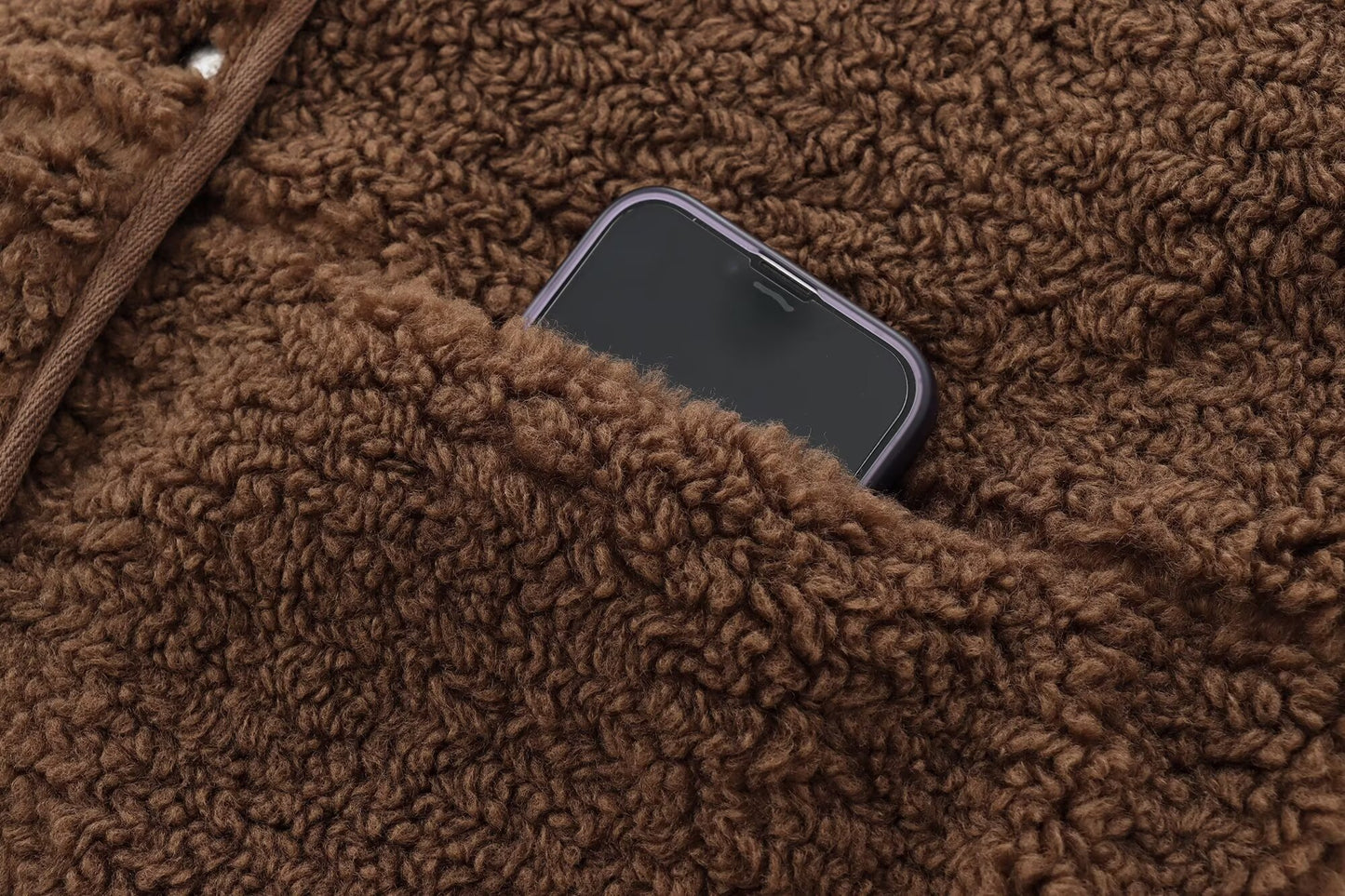 Women's warm fleece single breasted jacket Coat