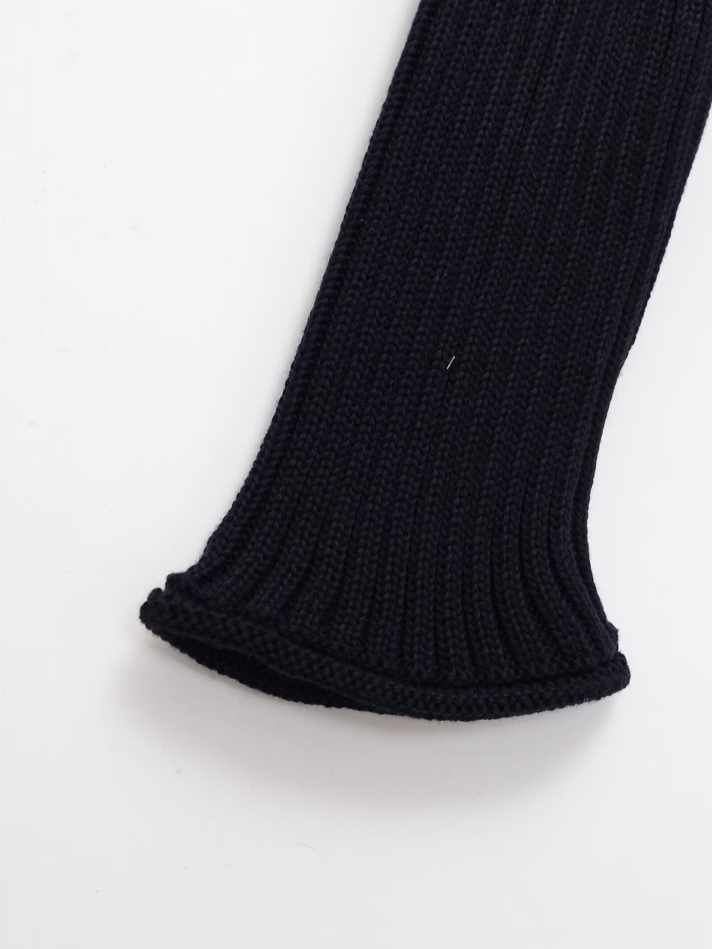 Women's Elastic slim ribbed button knit Coat