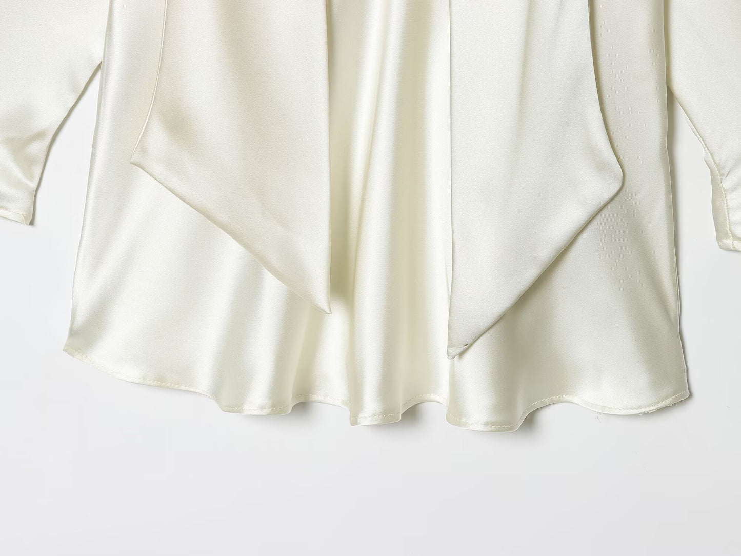 Women's 2025 new fashion scarf decoration satin texture mini dress