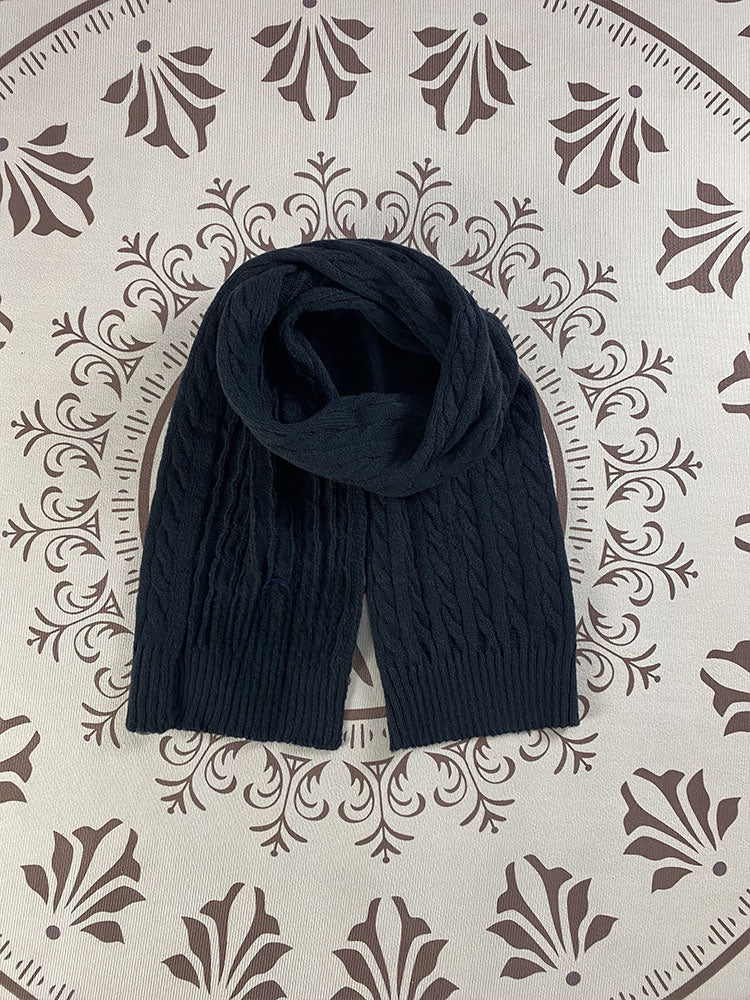 New Joker Cold Scarf Twist Embroidery Knitted Wool Scarf