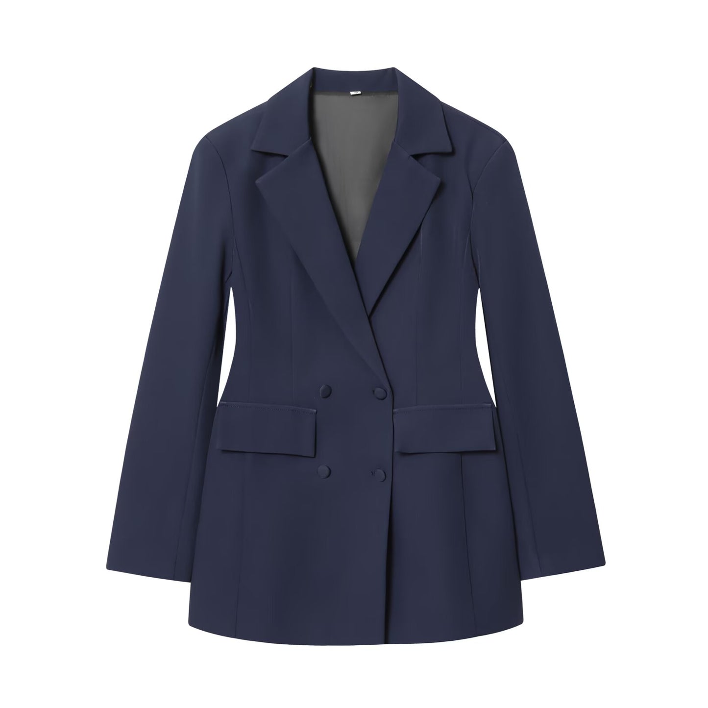 Women's solid slim double breasted Blazer Coat