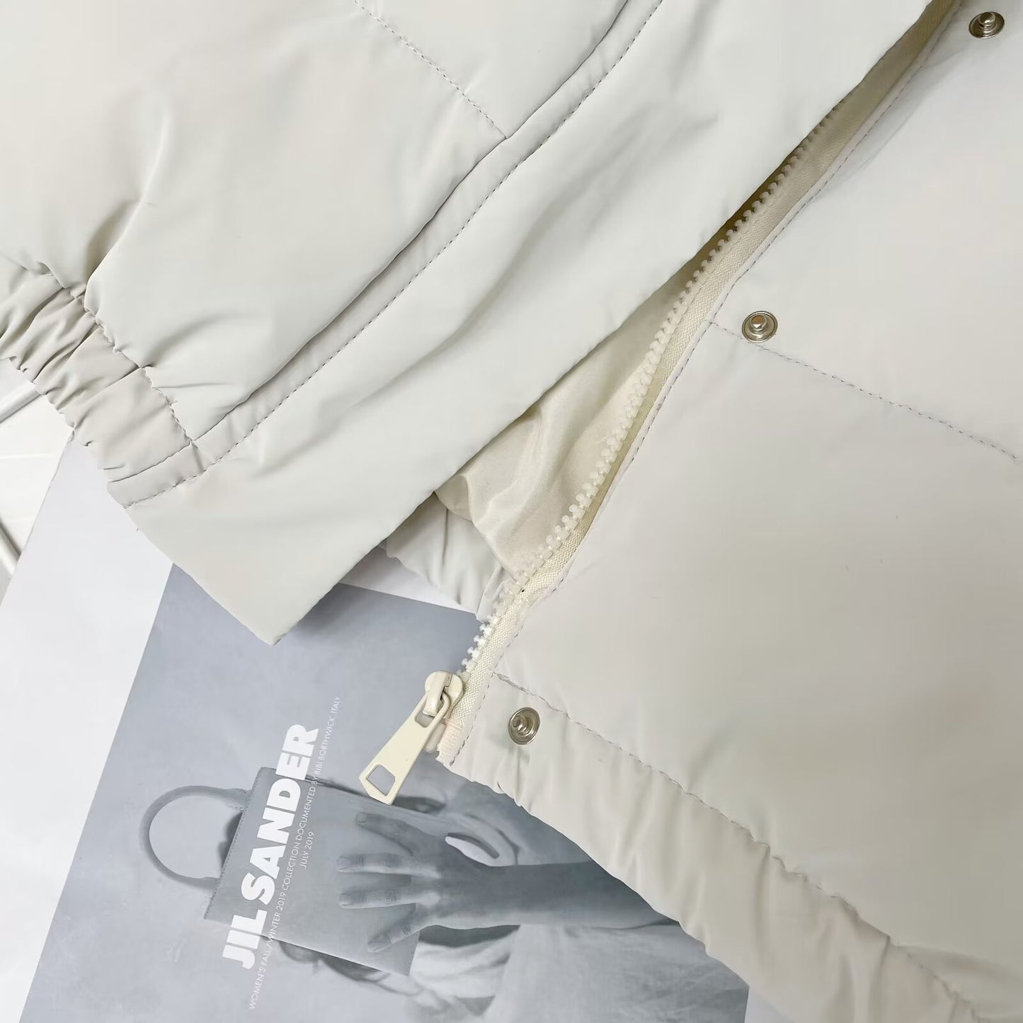 Women's short standing collar sleeveless cotton vest