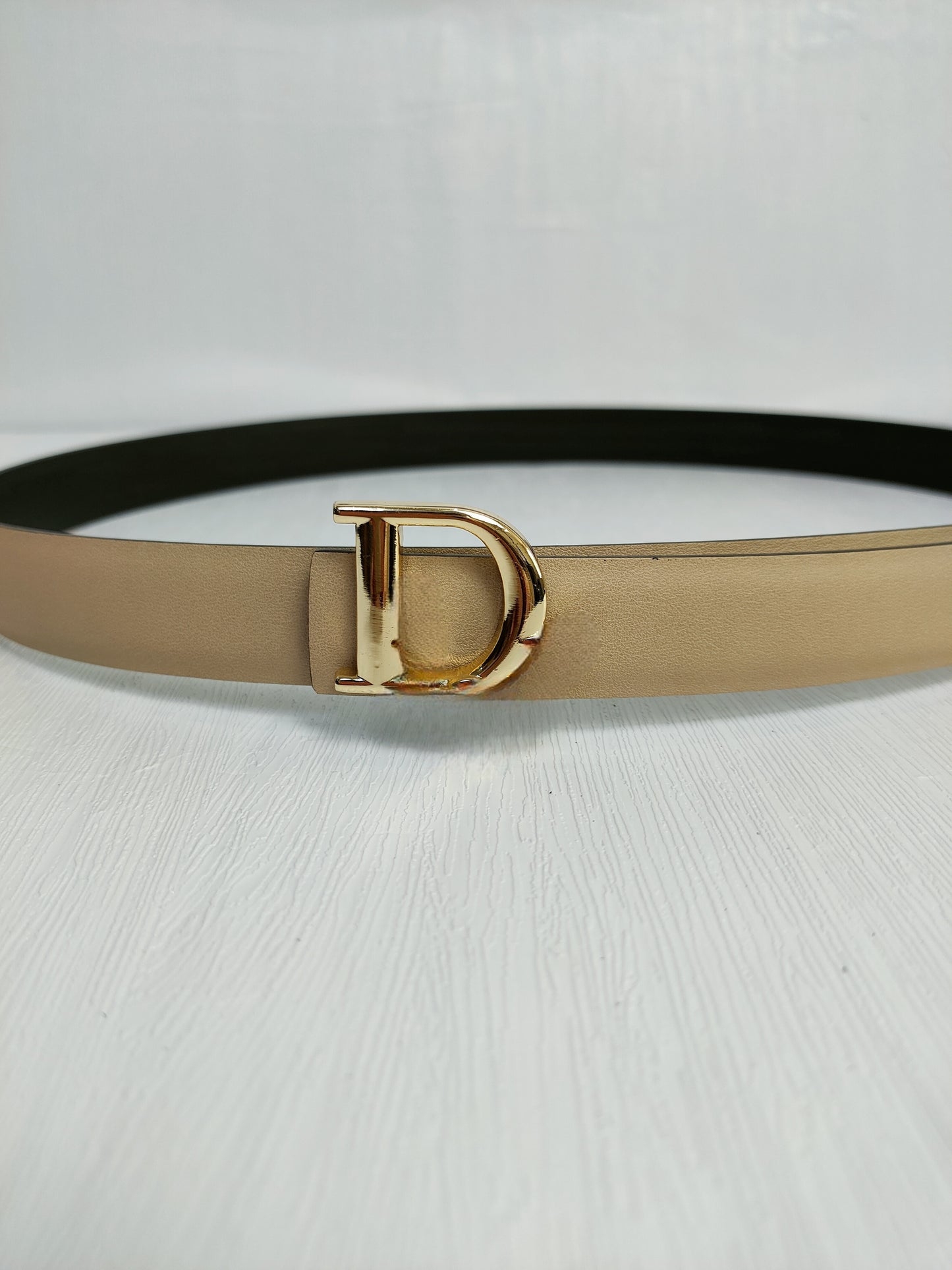 Women's New Fashion Joker Alloy Accessories Smooth Buckle Design Belt Belt with A Box