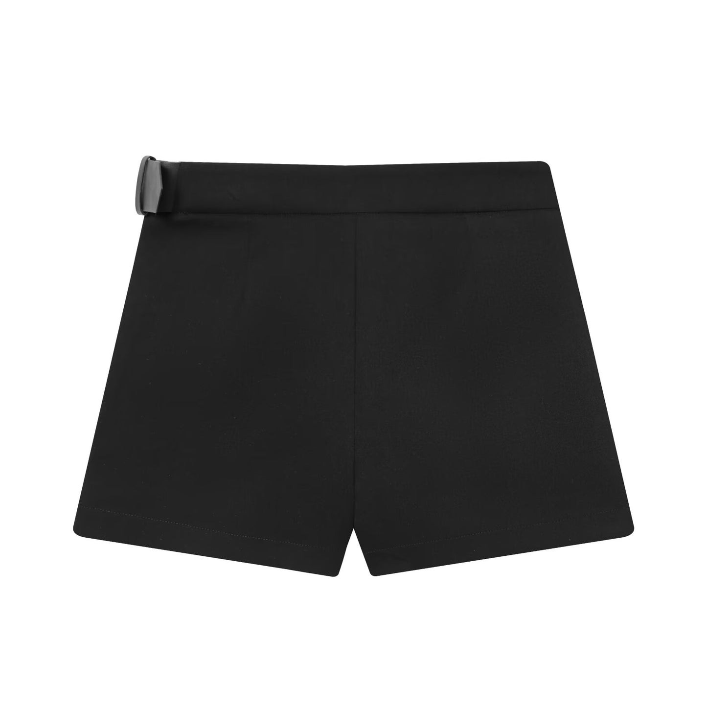 Women's new fashion belt decoration wide pleated Shorts Skirts