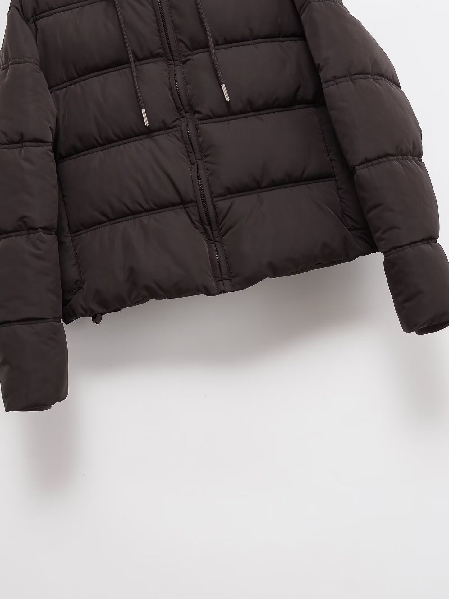 Women's short thick warm hooded cotton jacket Coat