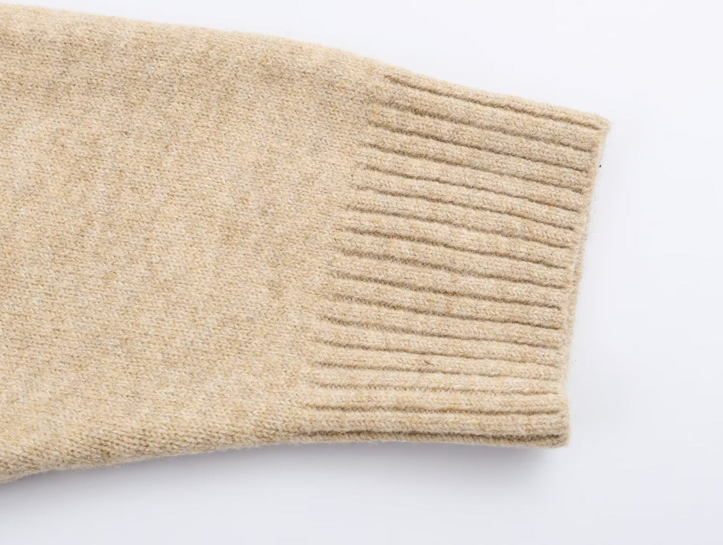 Women's 2025 New Loose Zipper Knitted hooded sweatshirt