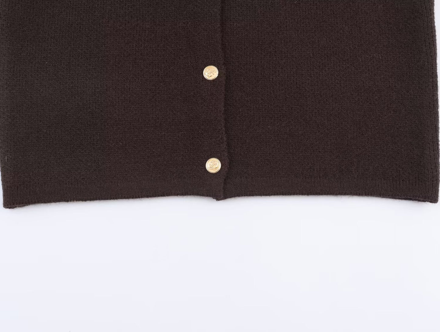 Women's artificial fur effect lapel knitted Coat