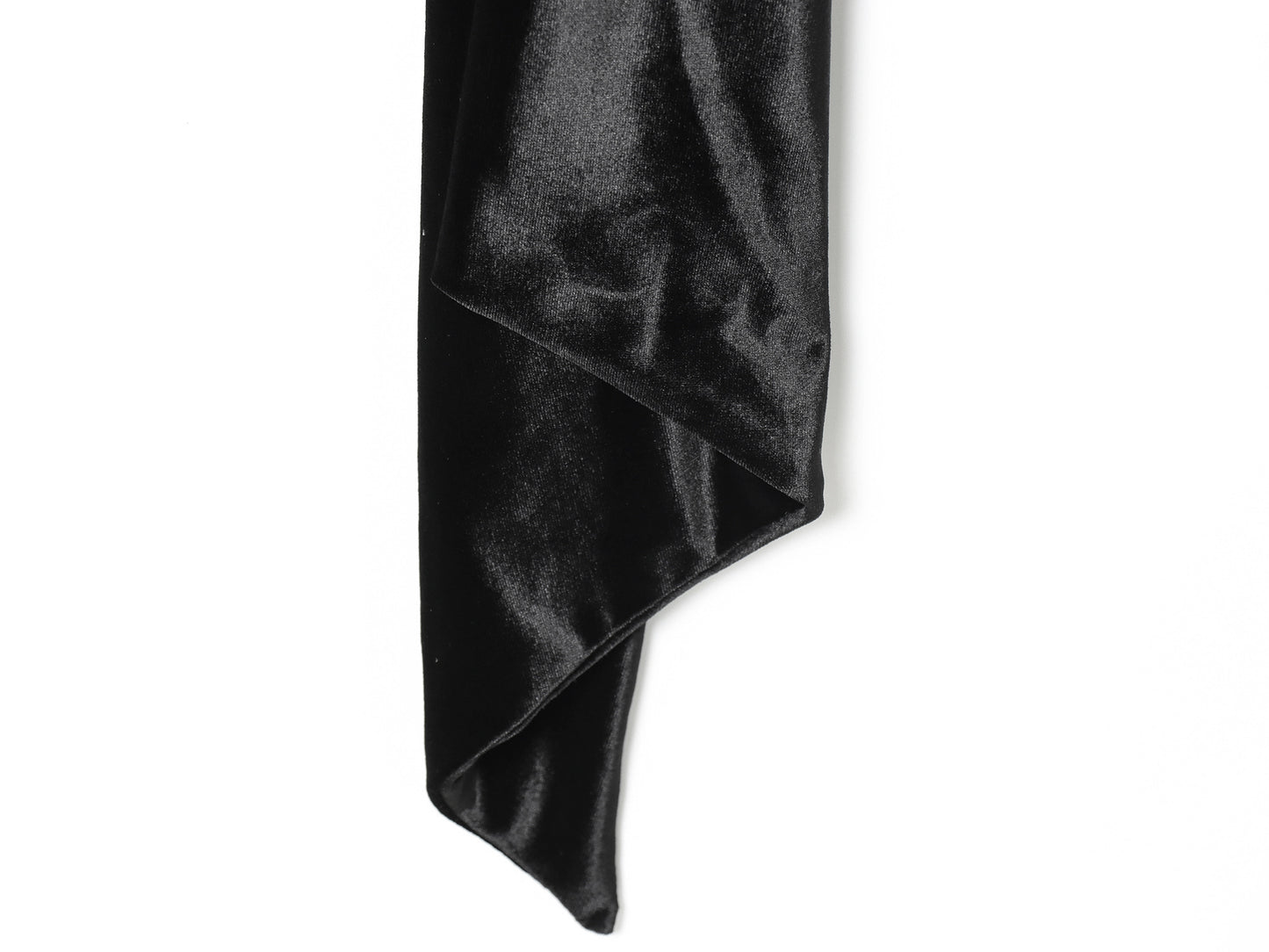 Women's belt decoration black slim velvet mini dress