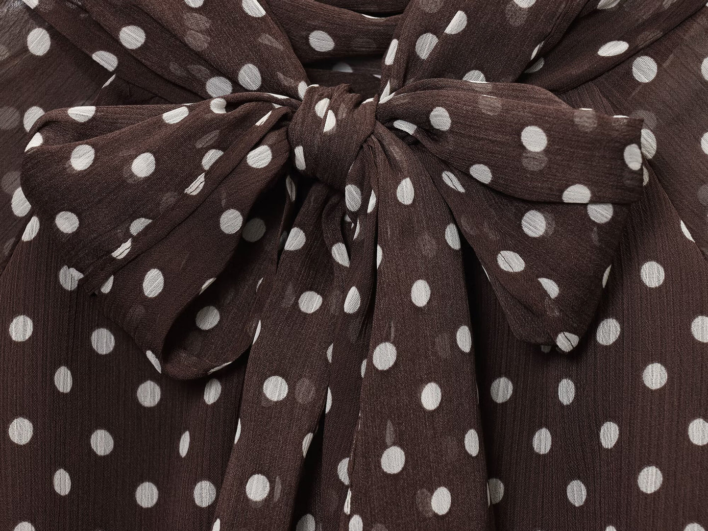 Women's bow decoration polka dot shirt