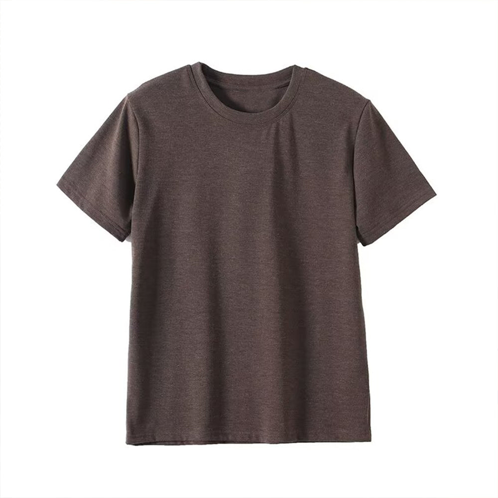 Women's new fashion O Neck basic style short sleeved cotton T-shirt