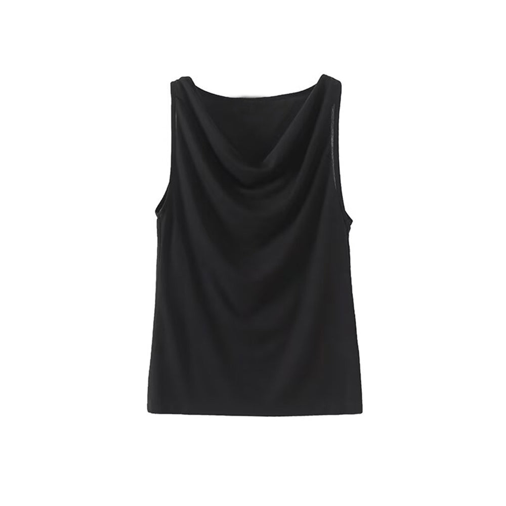 Women's Summer Fashion Swing Neck Sleeveless T-shirt Top