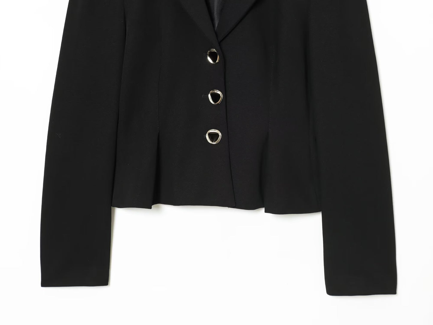 Women's new fashion bubble sleeve hem waist cinched suit jacket+Skirts suit