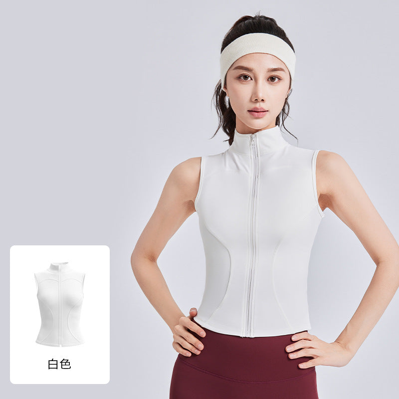 Women's new sleeveless fitness elastic tight-fitting slimming sports top