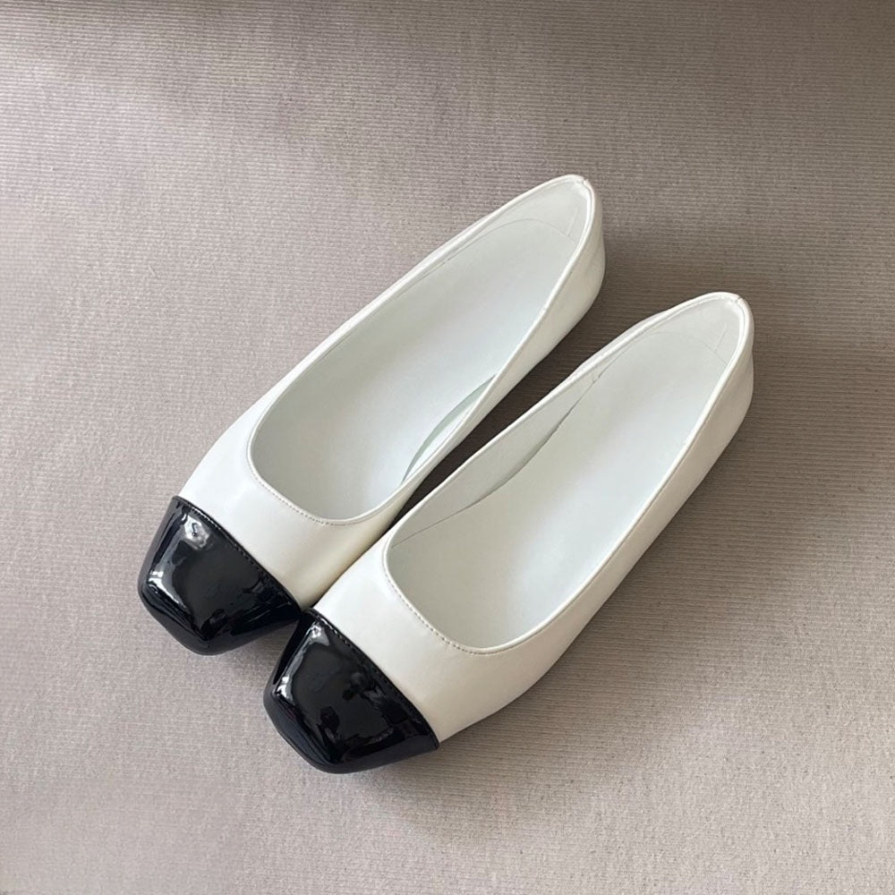 Women's new one-pedal flat shoes have a shoe box