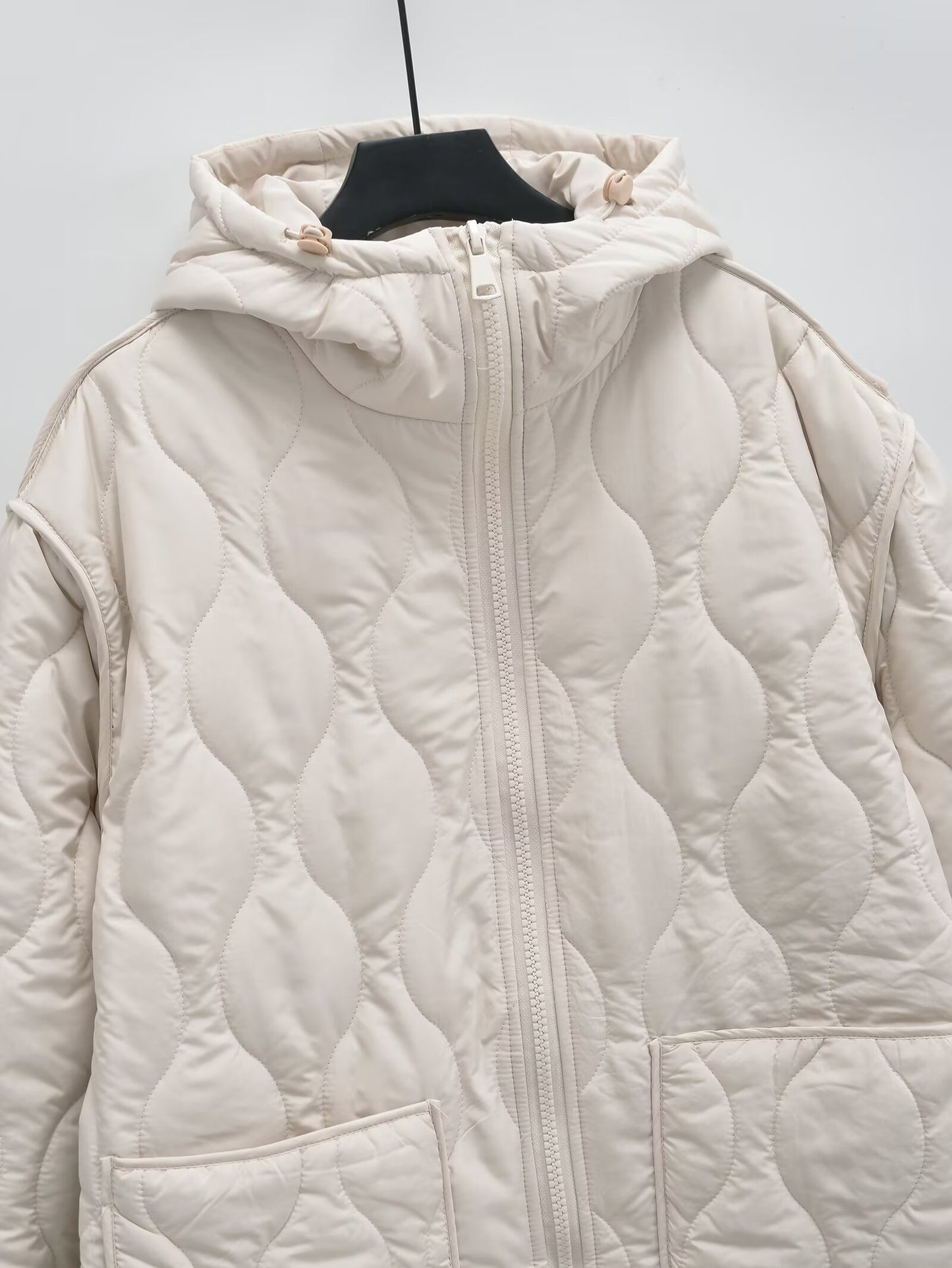 Women's loose warm hooded cotton jacket Coat