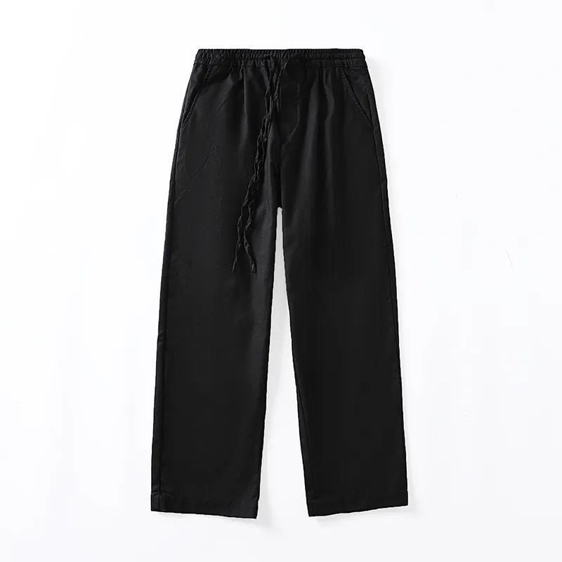 Men's New Fashion Joker Casual Cotton and Linen Casual Pants Summer Thin Loose Harlan Men's Plus Size Cotton and Linen Pants.