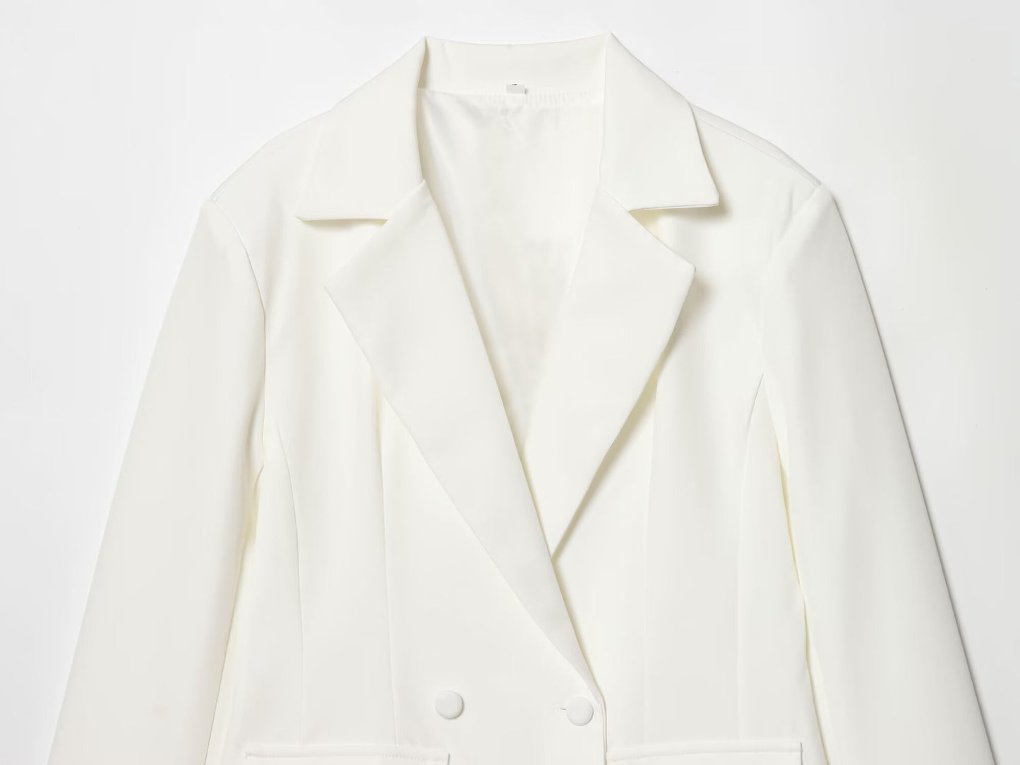 Women's solid slim double breasted Blazer Coat