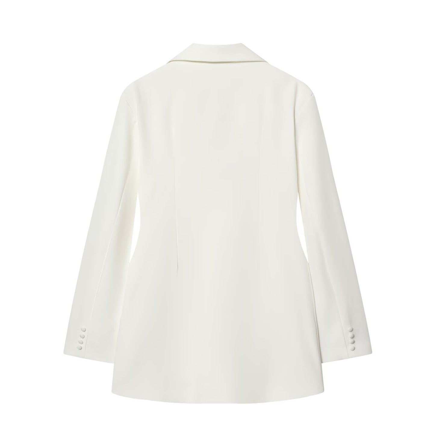 Women's solid slim double breasted Blazer Coat