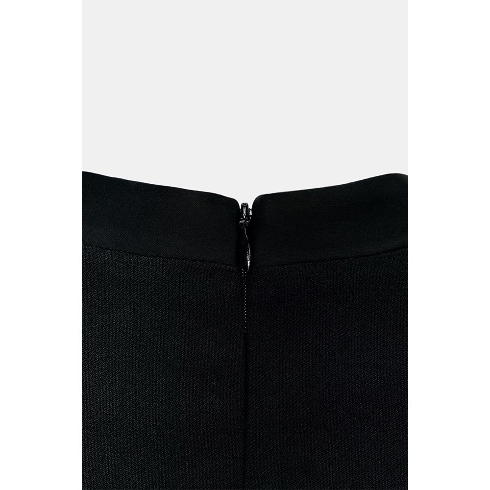 Women's with shoulder pads sleeveless lapel mini dress