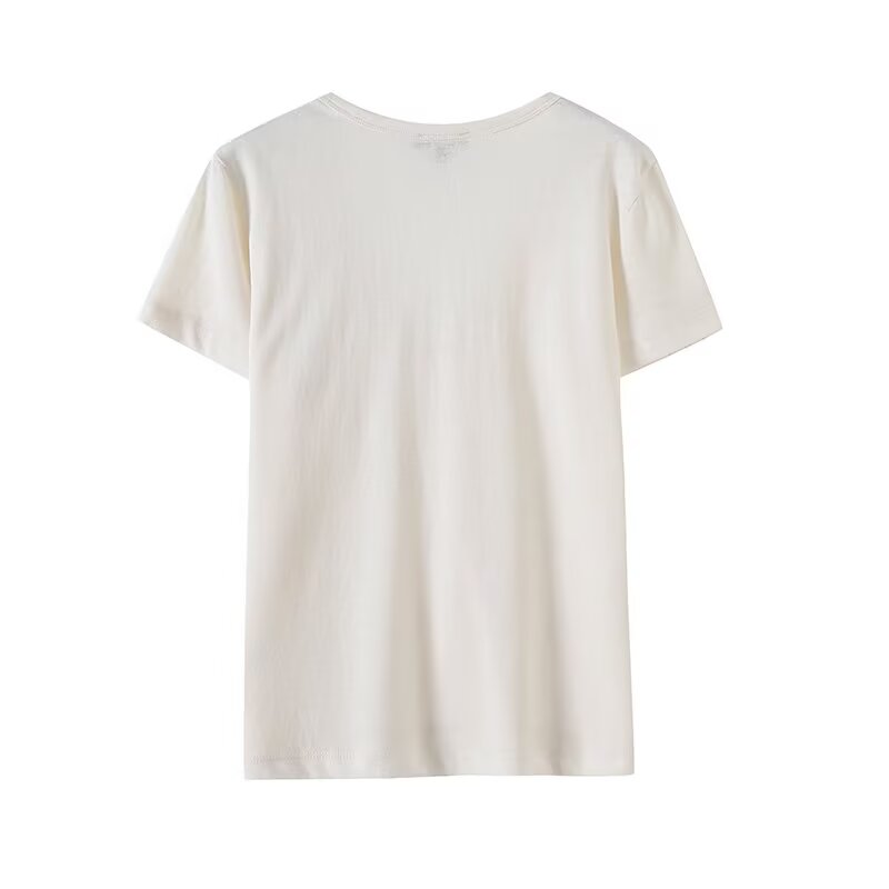 Women's Summer Fashion Casual V-neck Short sleeved T-shirt
