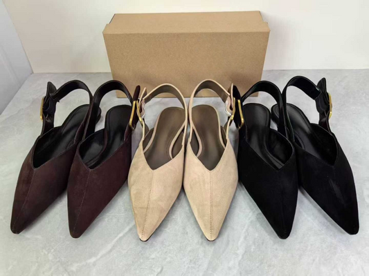 2026 New Pointed Toe Soft Sole Suede Women's Shoes