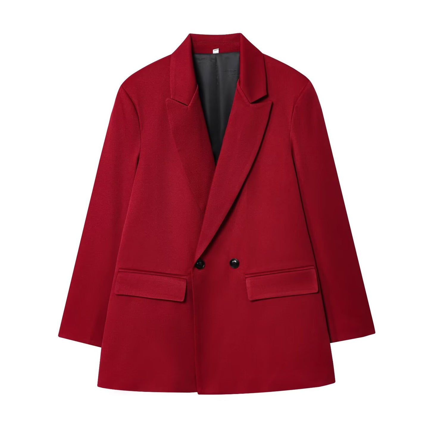 Women's new fashion loose double breasted lapel suit jacket