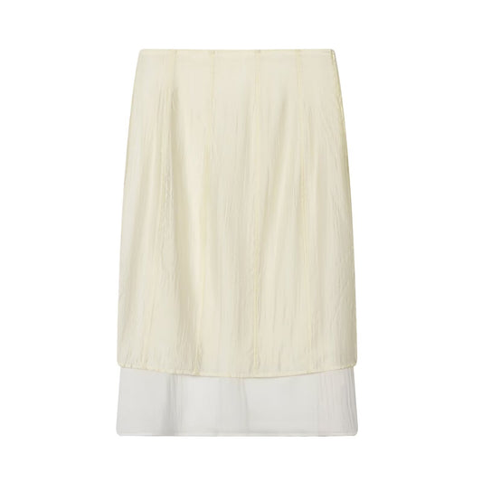 2026 Women's casual patchwork MIDI skirt