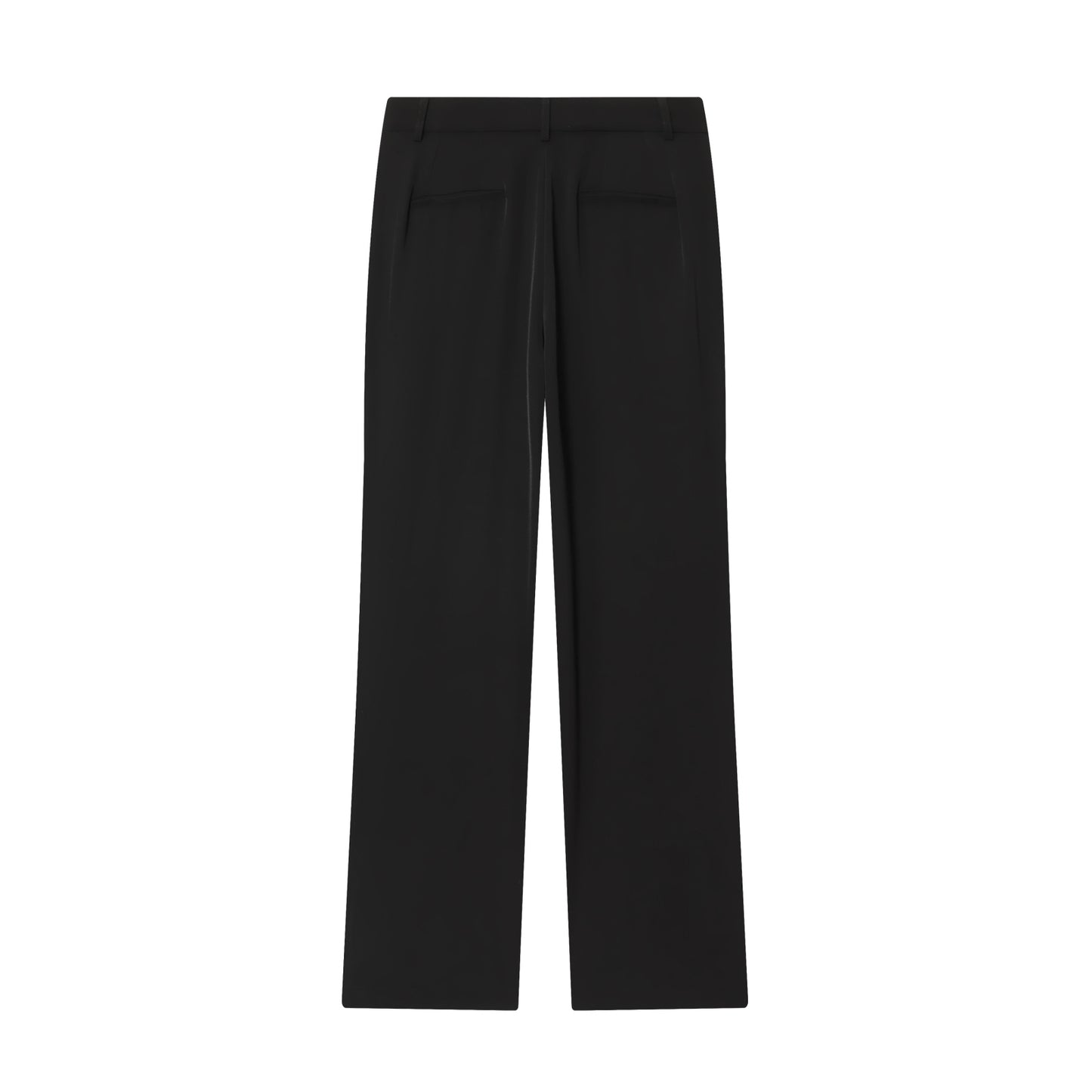 Women's new fashion black O Neck Button-up vest+Pants suit