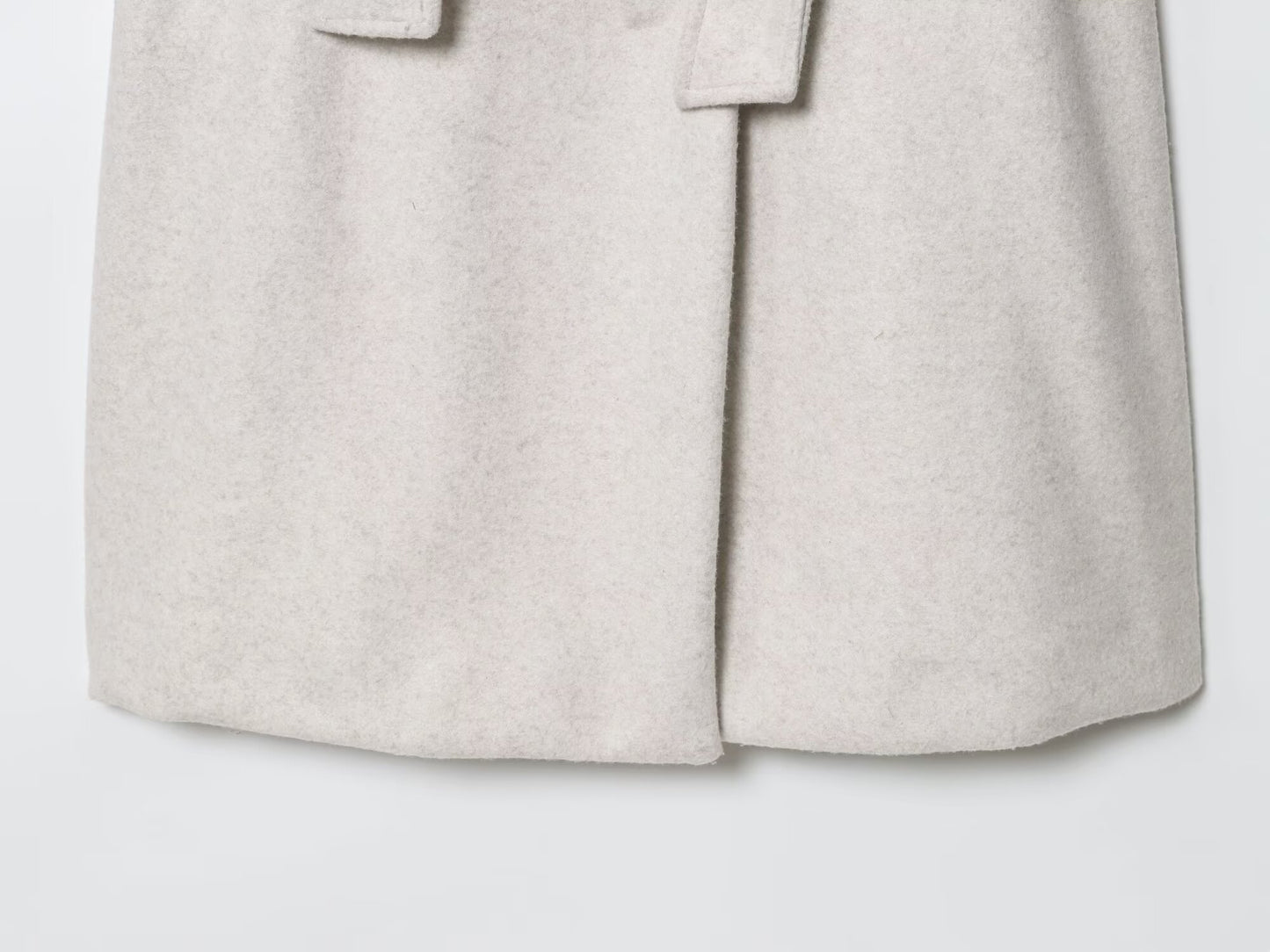 Women's with Belt loose soft texture hooded coat