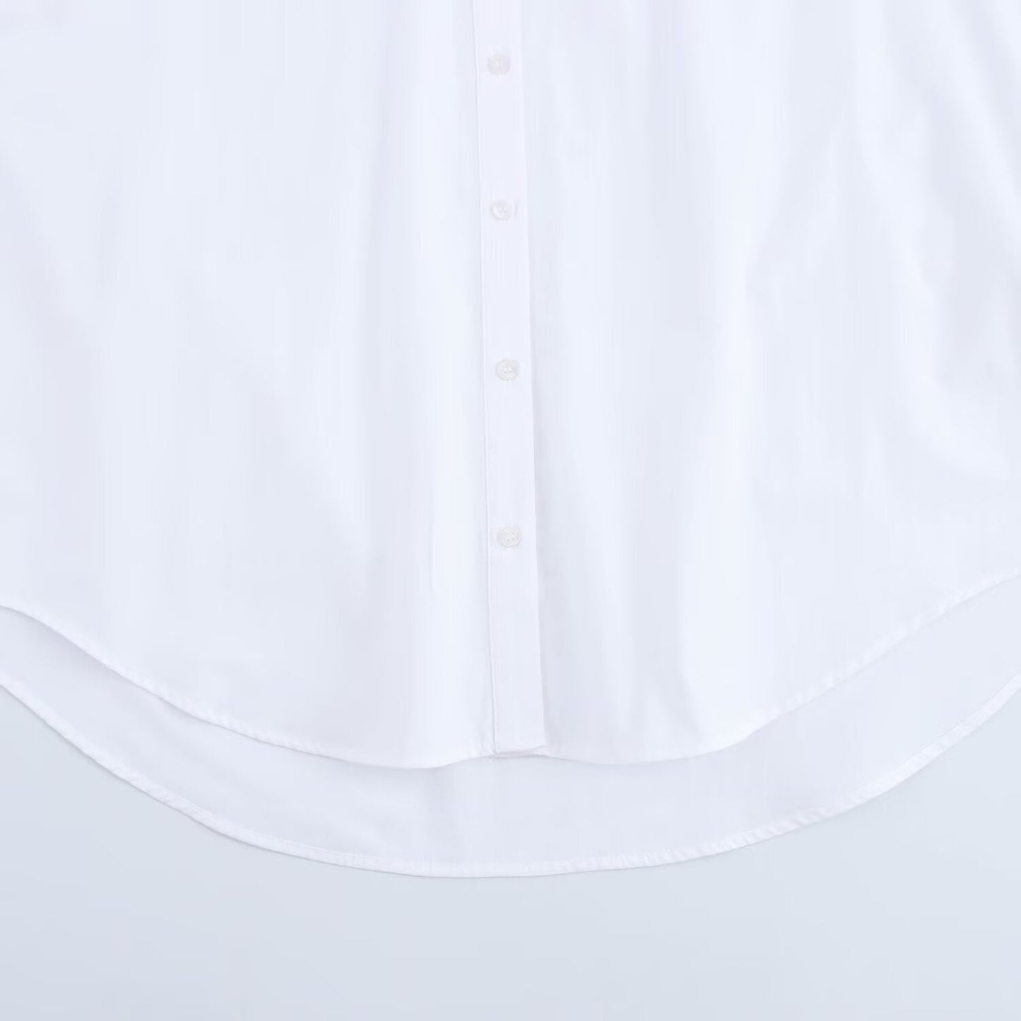 Women's new fashion rivet decoration loose basic style single breasted lapel shirt retro long sleeved poplin women's shirt chic top