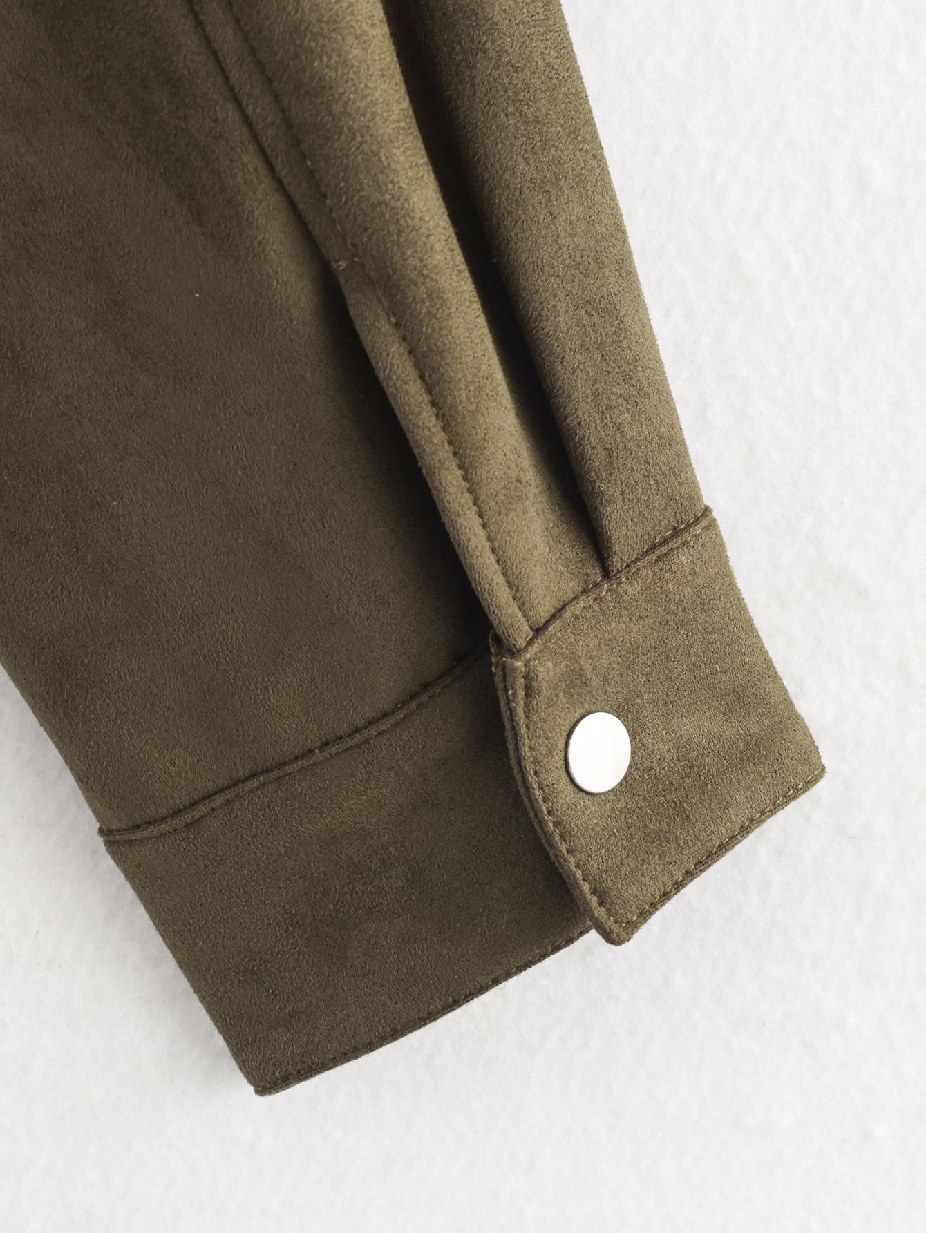 Women's new fashion casual suede texture lapel jacket Coat