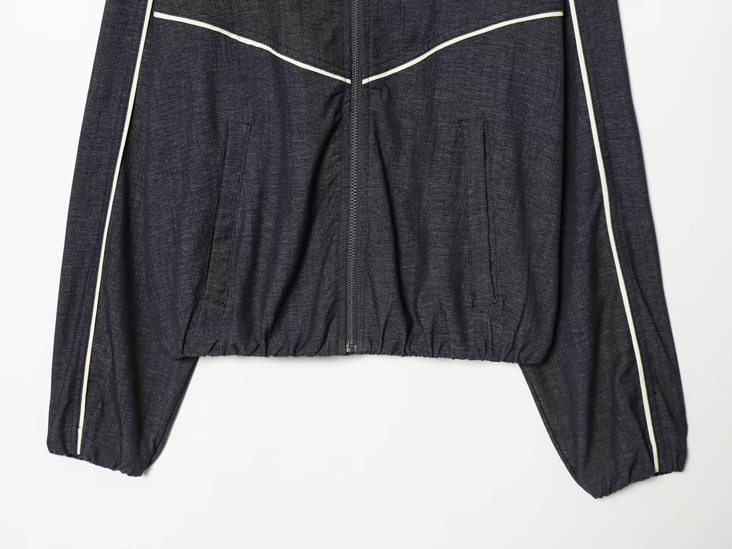 suit Women's 2 pieces short stand collar denim Coat +Jeans