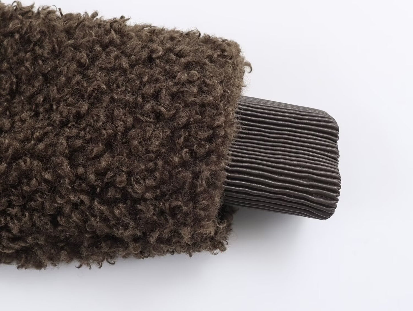 Women's short Lapel thick fleece jacket Coat