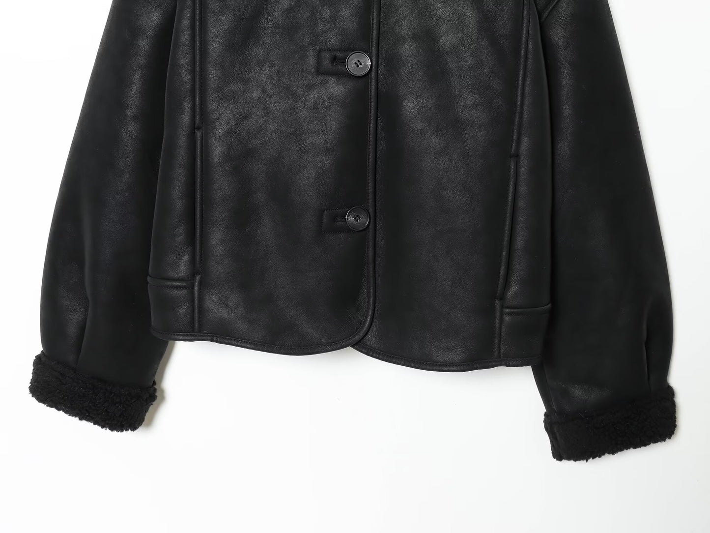 Women's new fashion anti suede effect double-sided jacket Coat