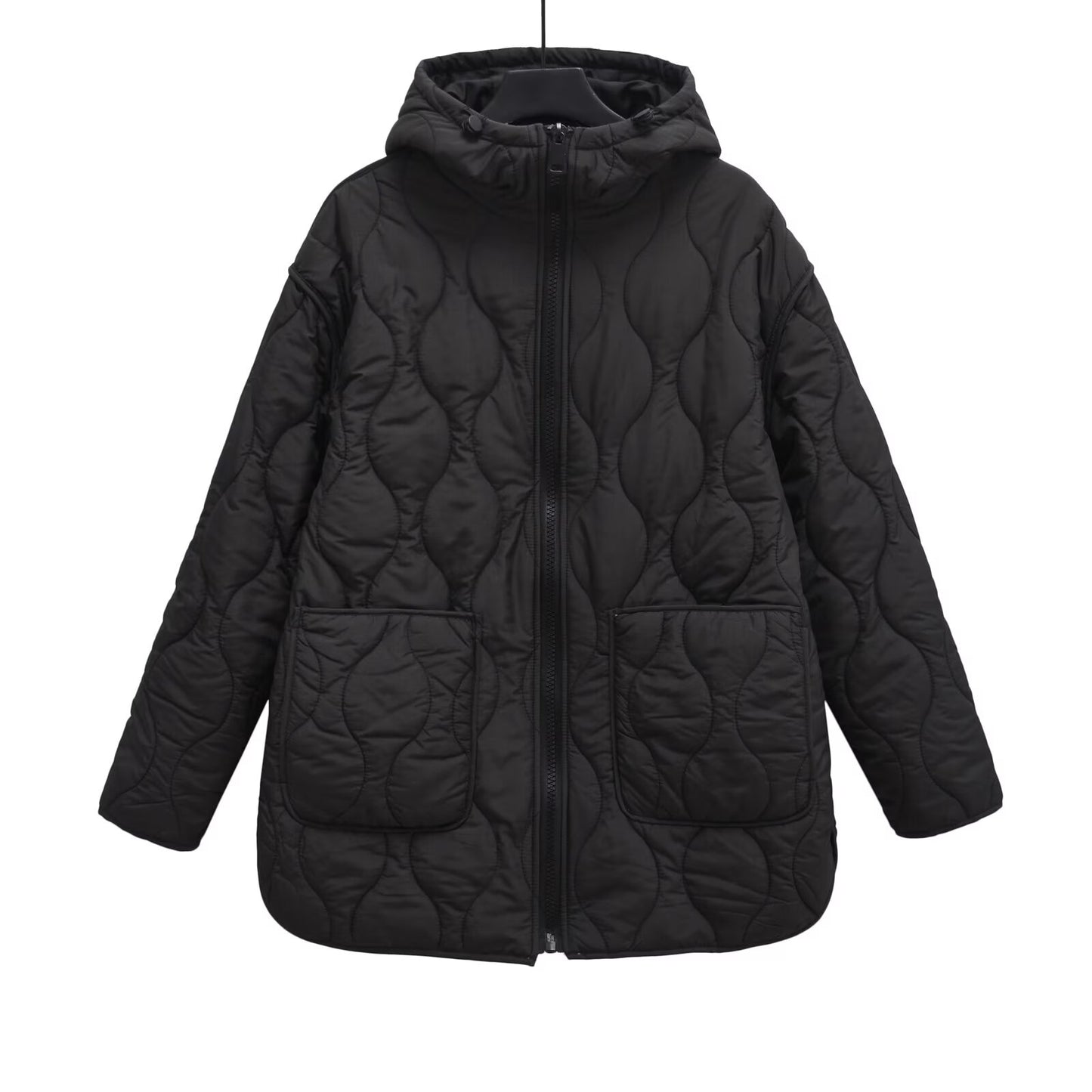 Women's loose warm hooded cotton jacket Coat