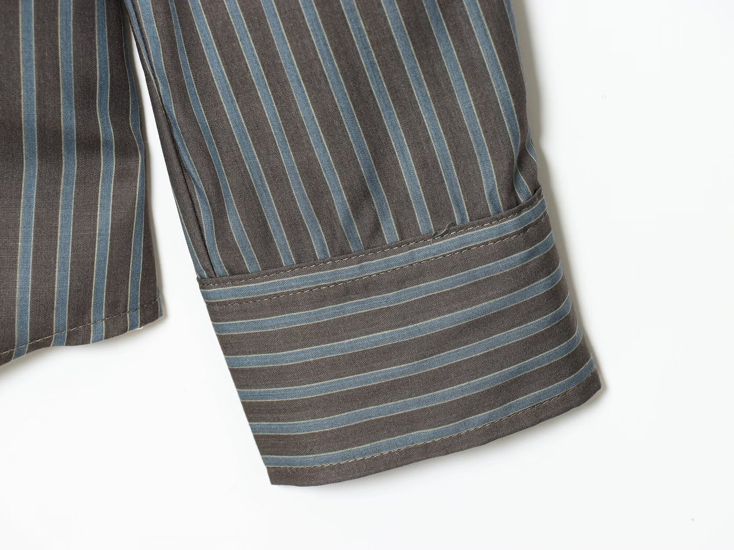 Women's new fashion casual striped poplin shirt