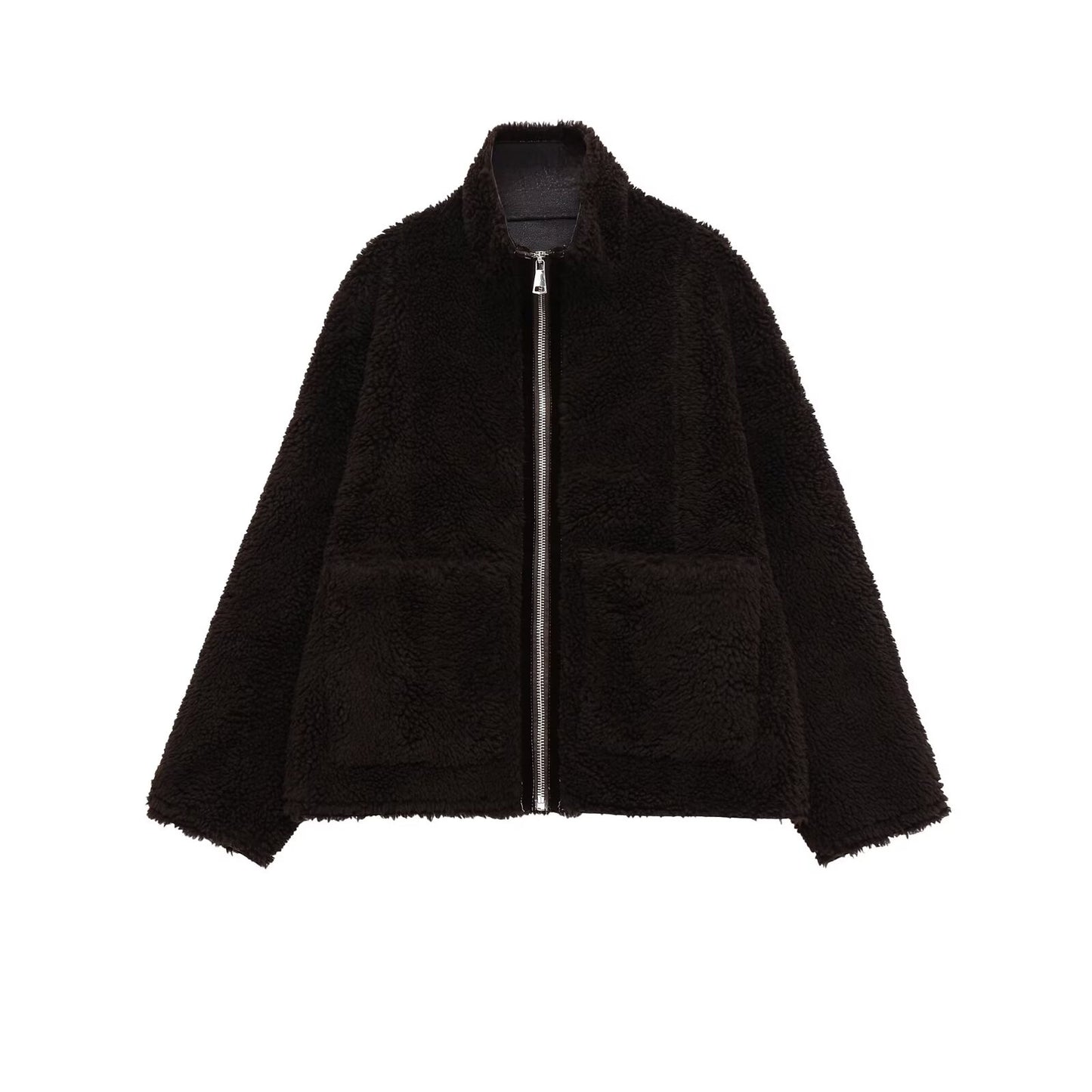 Women's thick warm double-sided lamb wool Coat