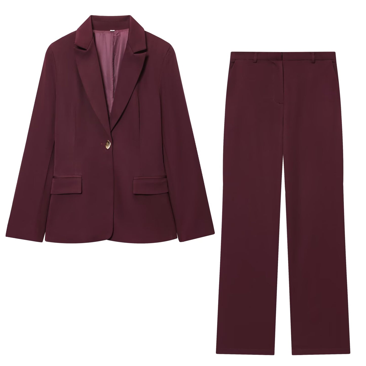 Women's 2025 new with shoulder pads slim suit jacket+Pants suit
