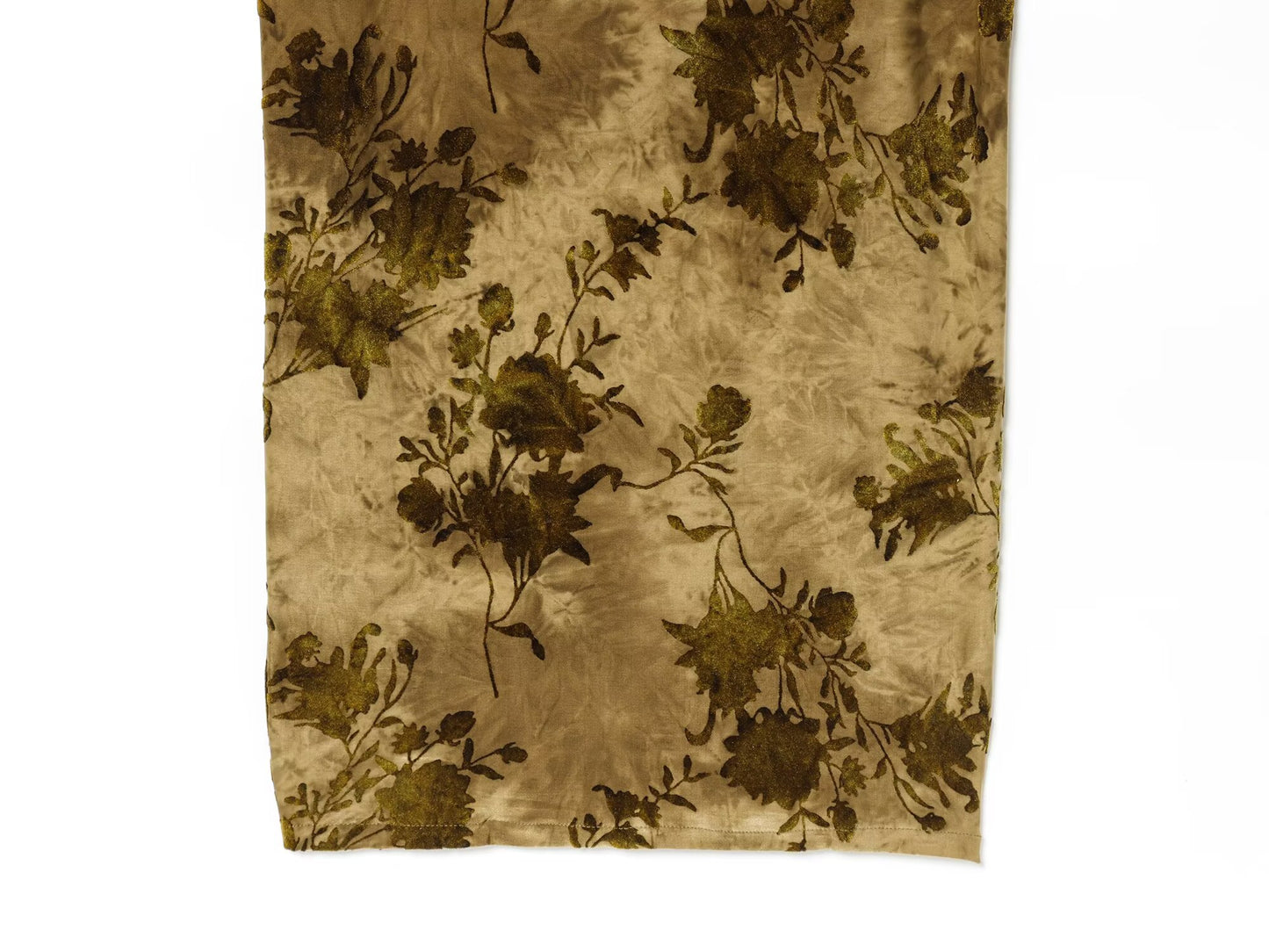 Women's new flocking pleated decoration slim off shoulder MIDI dress