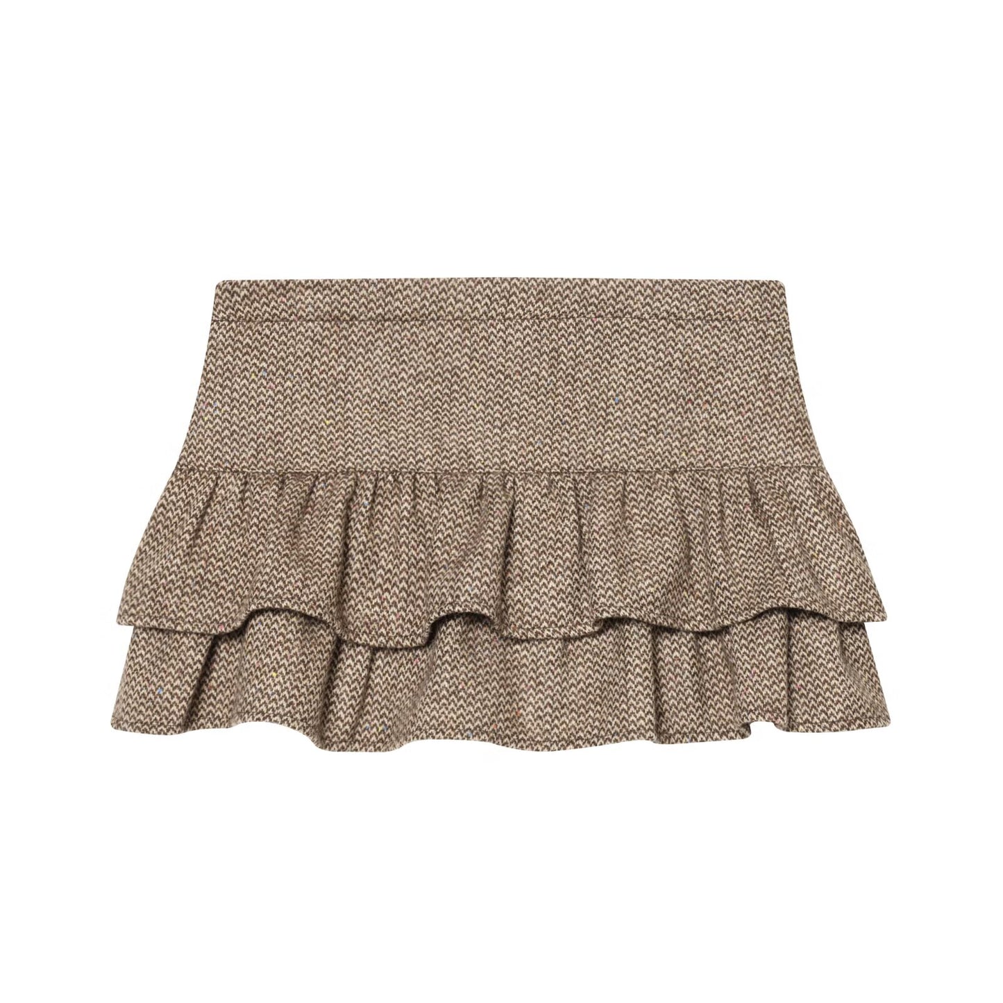 suit Women's 2 pieces standing collar herringbone diagonal jacket Coat +Skirts