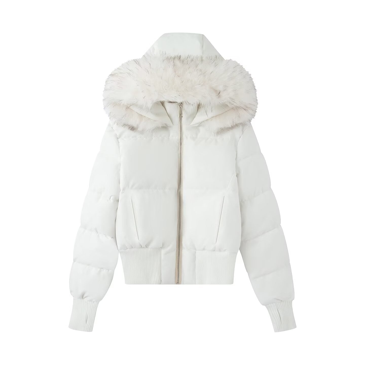 Women's new warm short hooded cotton Coat