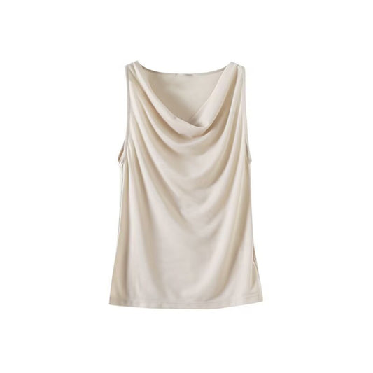 Women's Summer Fashion Swing Neck Sleeveless T-shirt Top
