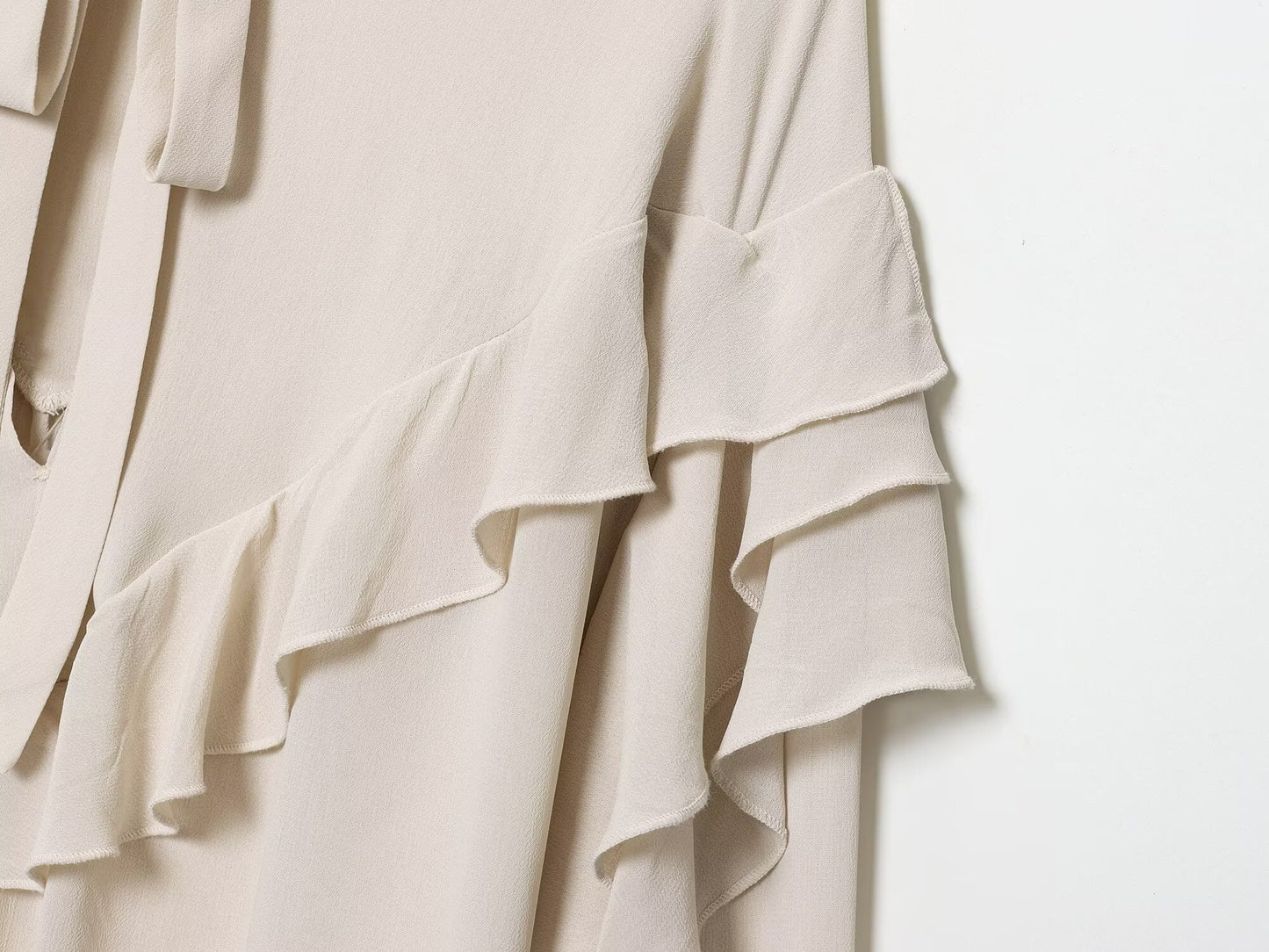 Women's new bow decoration loose layered decoration shirt