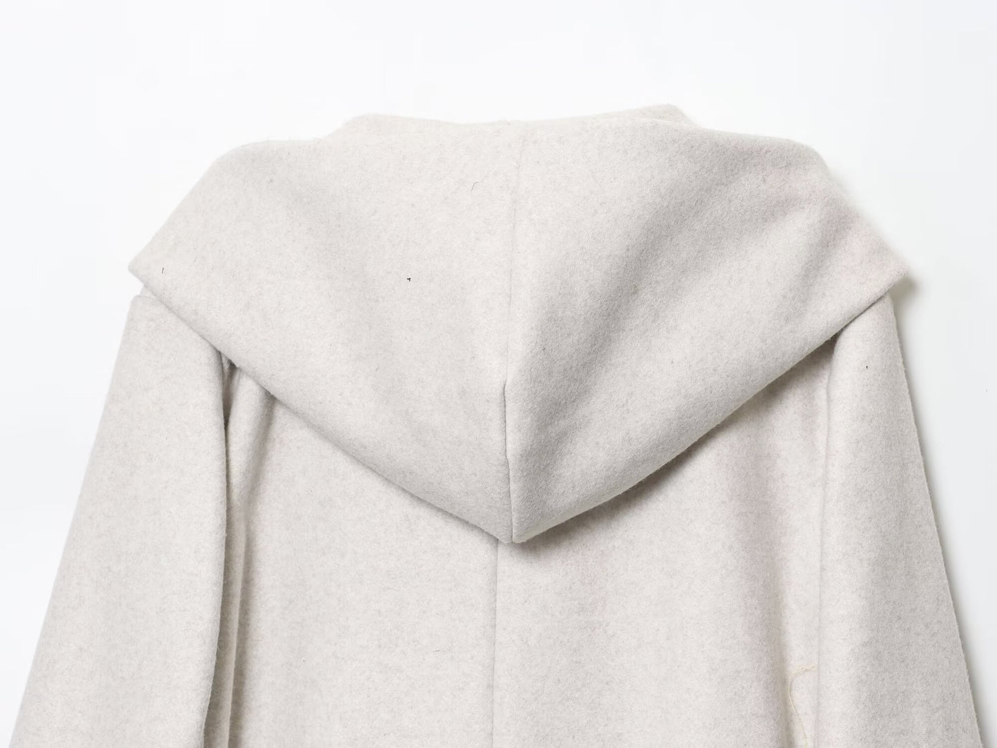 Women's with Belt loose soft texture hooded coat